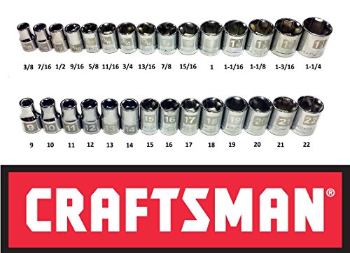 Drive Short Std Point Metric Non-Etched Craftsman Socket 3/8 Dr 6pt